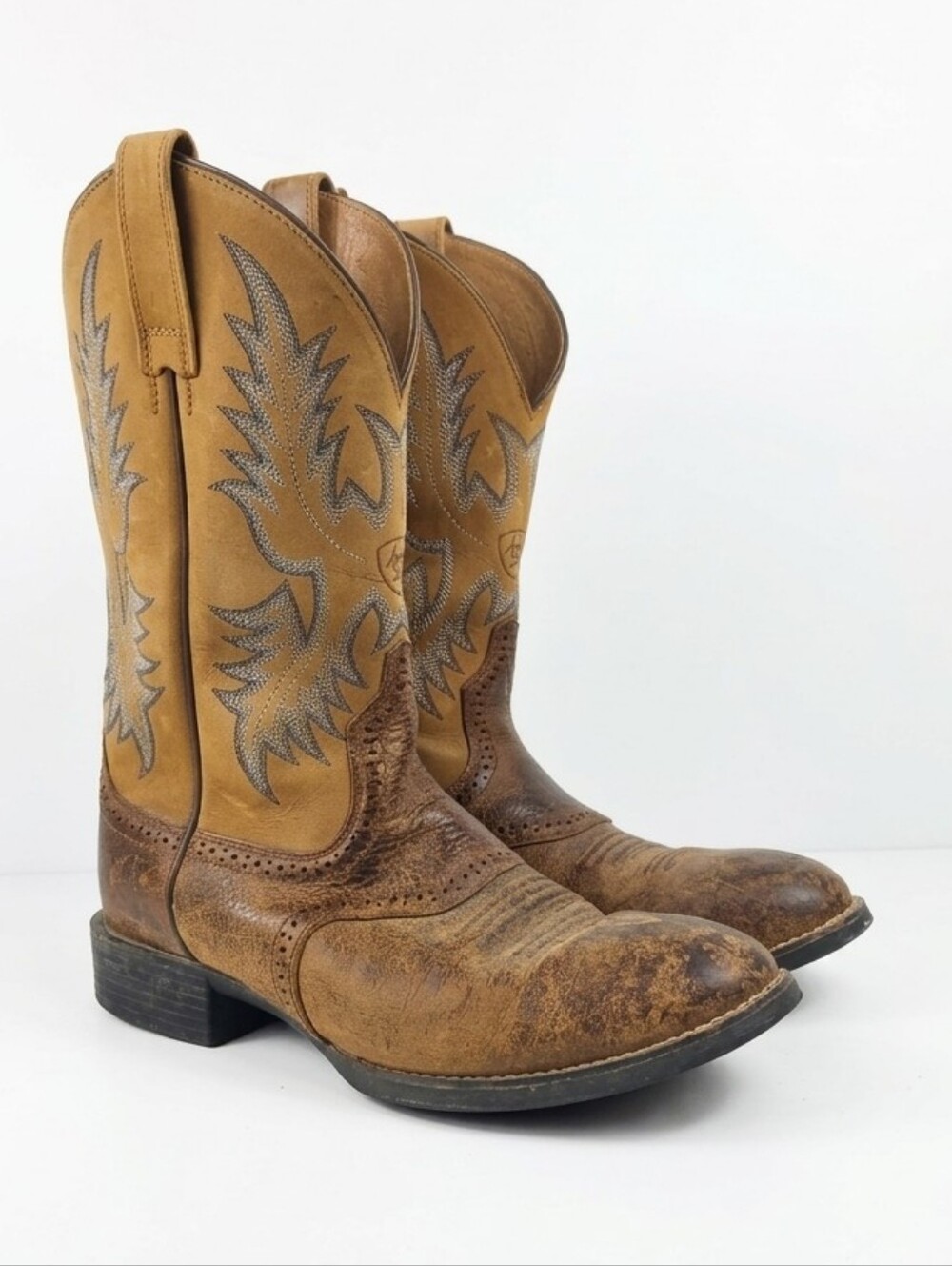 Ariat Heritage Stockman Cowboy Leather Western Men's Boots Size 9